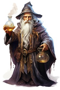 Old alchemist wizard white background architecture photography. AI generated Image by rawpixel.