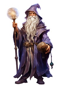 Old alchemist wizard adult white background protection. AI generated Image by rawpixel.