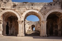 Monumental arch architecture building ruins. AI generated Image by rawpixel.