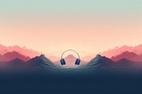 Music background landscape tranquility electronics. AI generated Image by rawpixel.