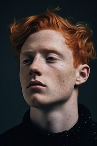 Freckle man brond hair portrait photography adult. 