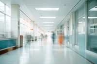 Hospital architecture corridor building. 