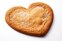 Jumbo love heart cookie biscuit food white background. AI generated Image by rawpixel.