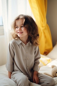 Pyjamas portrait bedroom photo. 