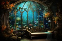Fantasy mermaid home sea aquarium nature. AI generated Image by rawpixel.