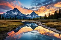 Mountain nature sky wilderness. 