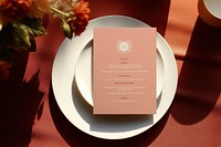 Menu card mockup psd