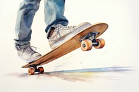 Skateboard adult skateboarding snowboarding. AI generated Image by rawpixel.