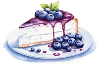 Blueberry cheesecake dessert fruit cream. 