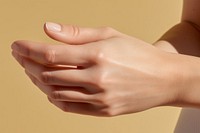 Woman applying cream hand finger skin. AI generated Image by rawpixel.
