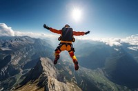 Recreation skydiving adventure mountain. AI generated Image by rawpixel.
