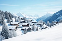 Village outdoors winter nature. AI generated Image by rawpixel.