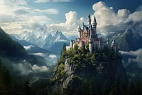 Castle architecture building spirituality. AI generated Image by rawpixel.
