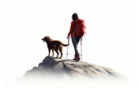Dog adventure outdoors walking. AI generated Image by rawpixel.