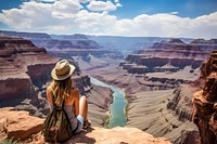 Adventure canyon adult grand canyon. AI generated Image by rawpixel.
