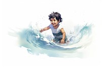 Swimming portrait outdoors surfing. AI generated Image by rawpixel.