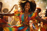 Dancing adult smile woman. AI generated Image by rawpixel.