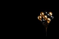 Balloon black gold black background. AI generated Image by rawpixel.