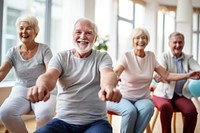 Laughing adult togetherness retirement. AI generated Image by rawpixel.