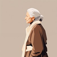 Gray hair old woman portrait architecture photography. AI generated Image by rawpixel.