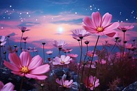 Landscape flower astronomy outdoors. AI generated Image by rawpixel.