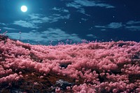 Flower night moon astronomy. AI generated Image by rawpixel.