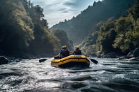River rafting recreation adventure vehicle. AI generated Image by rawpixel.