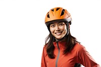Helmet adult woman white background. AI generated Image by rawpixel.