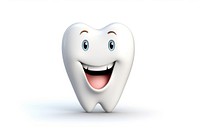 Tooth cartoon white smiling. AI generated Image by rawpixel.