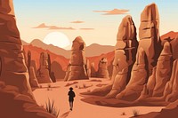 Landscape mountain outdoors desert. AI generated Image by rawpixel.