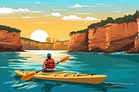 Kayaking outdoors vehicle nature. AI generated Image by rawpixel.