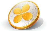 Coin money gold white background accessories. AI generated Image by rawpixel.