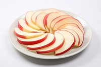 Apple plate slice fruit. AI generated Image by rawpixel.