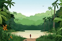 Forest tree rainforest landscape. AI generated Image by rawpixel.