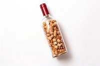 Wine bottle wine cork white background. AI generated Image by rawpixel.