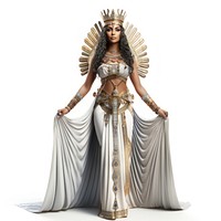 Egyptian Goddess adult white background elegance. AI generated Image by rawpixel.