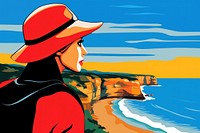 Woman Great Ocean Road outdoors nature adult. AI generated Image by rawpixel.