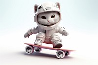 Astronaut skateboard toy representation. AI generated Image by rawpixel.
