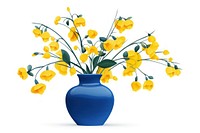 Yellow Jewelweed flower vase daffodil. AI generated Image by rawpixel.