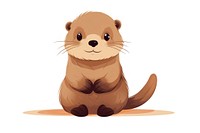 Cute png otter mammal animal. AI generated Image by rawpixel.