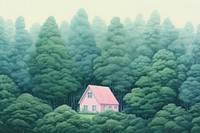 Forest architecture building outdoors. AI generated Image by rawpixel.