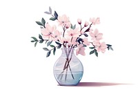 Night Scented Stock vase flower plant. AI generated Image by rawpixel.