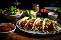 Taco plate table food. 