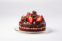 Chocolate cake strawberry dessert fruit. AI generated Image by rawpixel.