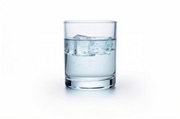 Water glass white background transparent. 