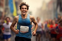 Fun running athlete sports. AI generated Image by rawpixel.