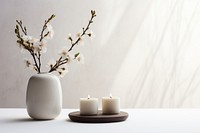 Candle vase flower table. 