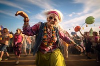 Old woman festival dancing sports. AI generated Image by rawpixel.