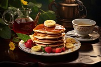 Pancake cup brunch table. AI generated Image by rawpixel.
