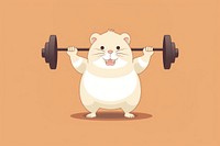 Hamster exercise cartoon sports. 